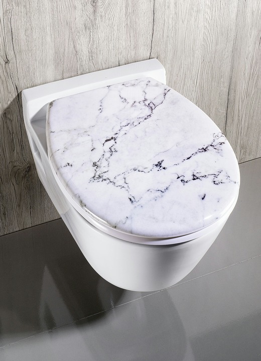 Badkamer-accessories - Toiletdeksel van duroplast in marmerlook, in Farbe MARMERLOOK