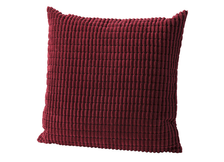 Decoratiekussens & slopen - Kussenhoezen of stoelkussens in verschillende kleuren, in Größe 905 (kussensloop, 40 x 40 cm) bis 915 (stoelkussen, 42 x 42 x 6 cm), in Farbe BORDEAUX Ansicht 1