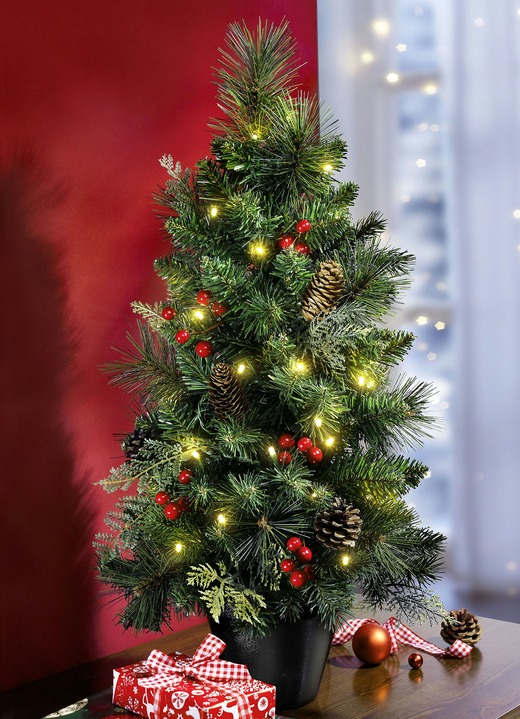 - Beleuchteter Tannenbaum, batteriebetrieben - Beleuchteter Tannenbaum, batteriebetrieben, in Farbe GRÜN
