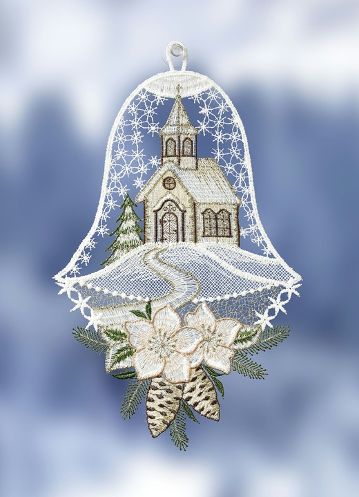 - Schattige raamafbeelding in de vorm van een bel, in Farbe KERK