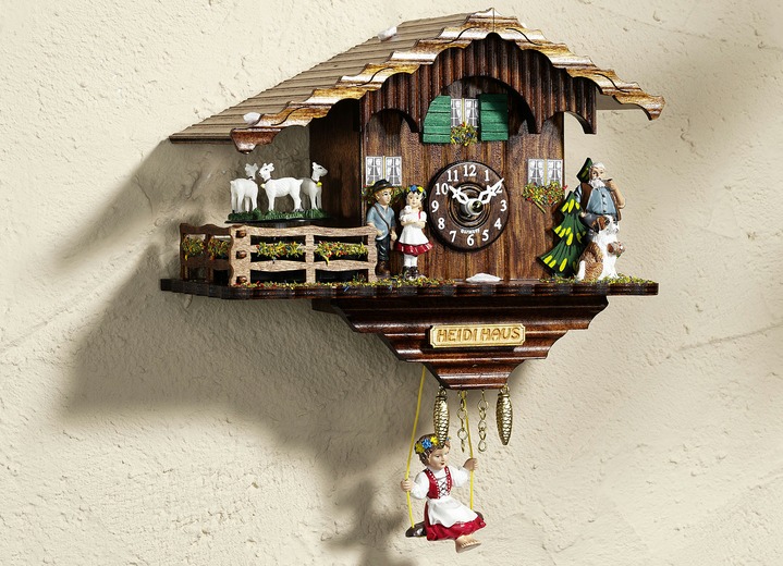 Horloges - Koekoeksklok van hout, in Farbe