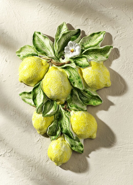 Cadeau-ideeën - Wanddecoratie van Italiaanse keramiek, in Farbe GEEL