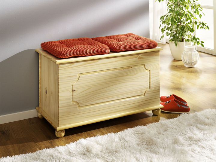 Kleine meubels - Zitkist van massief grenenhout, in Farbe NATUREL Ansicht 1
