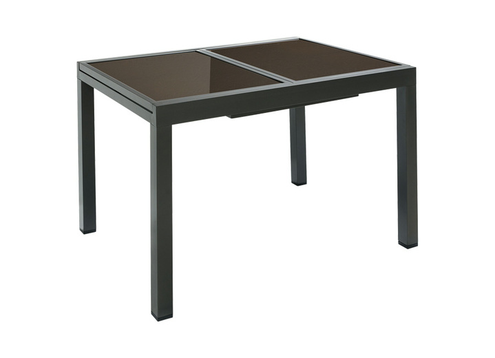 Tuinmeubels - Uitschuifbare tafel met weerbestendig aluminium frame, in Farbe GRAFIET, in Ausführung Uitschuiftafel, klein Ansicht 1