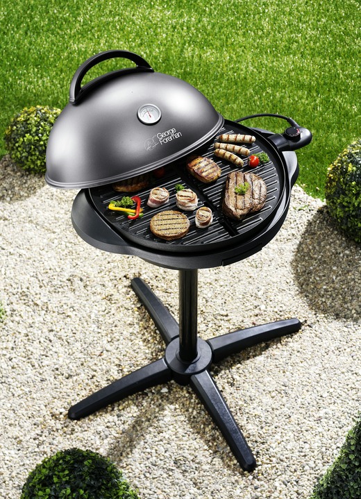 Barbecue - George Foreman vrijstaande grill 2-in-1 - zowel binnen als buiten te gebruiken, in Farbe GRIJS Ansicht 1