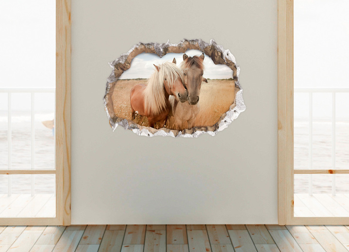 Dieren  - 3D muurtatoeage met indrukwekkend 3D effect, in Farbe BRUIN Ansicht 1