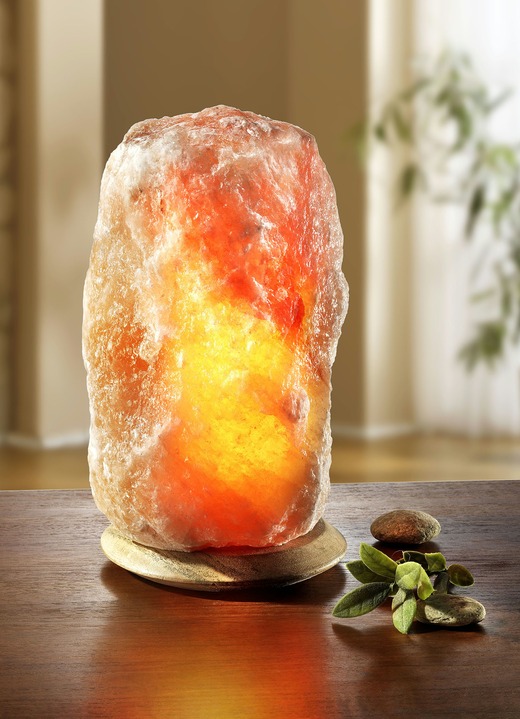 Lampen  & lampjes - Verlicht zoutkristal, in Farbe ORANJE Ansicht 1
