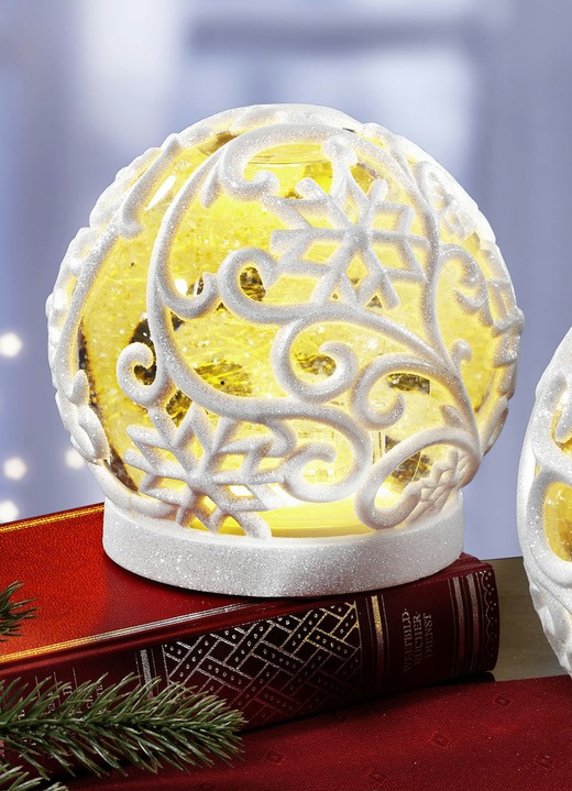 - LED-Schneekugel, in Farbe WEISS, in Ausführung Schneekugel, klein Ansicht 1