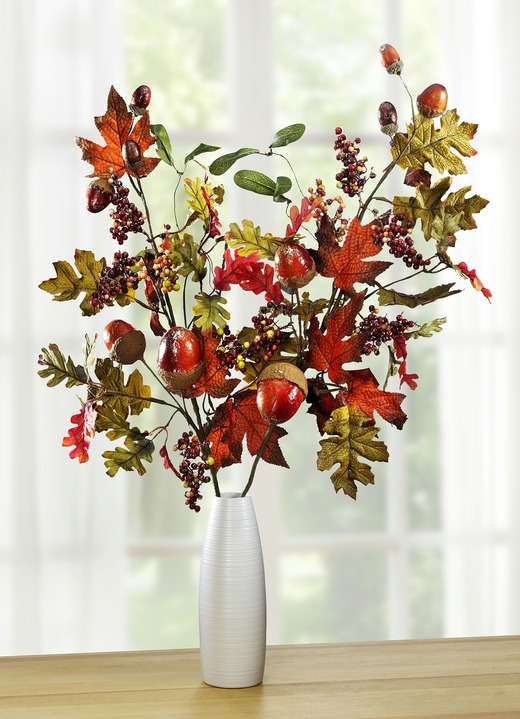 Kunst- & textielplanten - Herfsttak, 2-delige set, in Farbe ROOD-GROEN