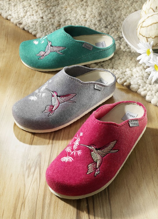 Huisschoenen - Pantoffels in verschillende kleuren, in Größe 036 bis 042, in Farbe GRIJS