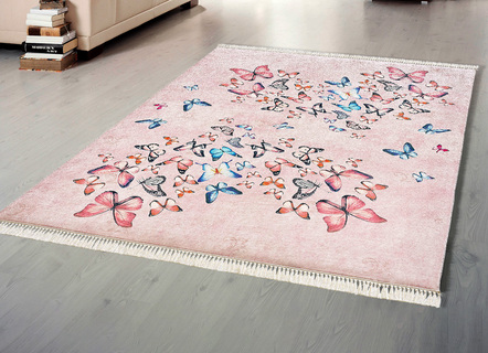 Vloerkleden en tapijten in elegante zijdelook