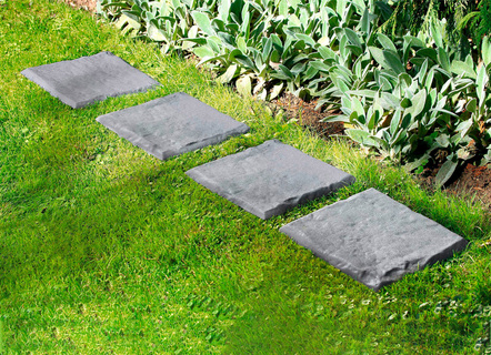 Padtegels, set van 4, van weerbestendige kunststof