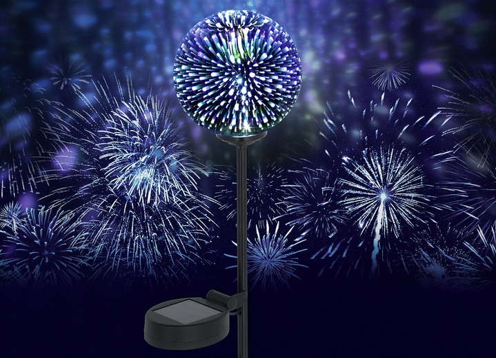Tuinverlichting - Bolvormige tuinverlichting 'Vuurwerk' op zonne-energie, in Farbe ZILVER Ansicht 1