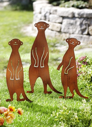 Stokstaartjes tuinpalen, set van 3