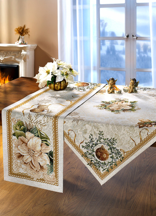 Tafellakens - Wandtapijtaccessoires van hoge kwaliteit, in Größe 100 (2 placemats, 33 x 45 cm) bis 404 (Kussensloop, 45 x 45 cm), in Farbe  Ansicht 1