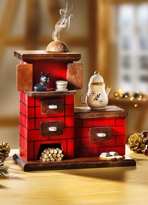 - Rookoven van hout, in Farbe ROOD