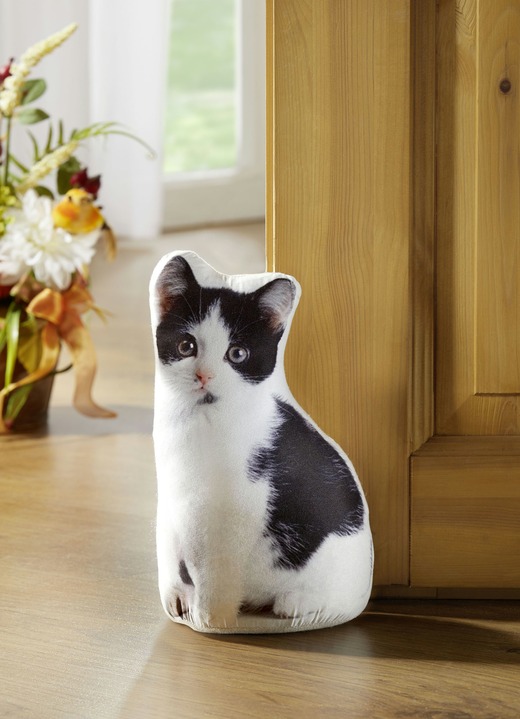 - Türstopper Katze, in Farbe SCHWARZ-WEISS