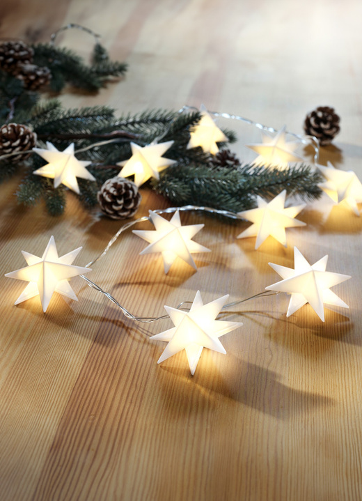 Buitendecoraties - Kerstverlichting op batterijen, 10 lampjes, in Farbe WIT Ansicht 1