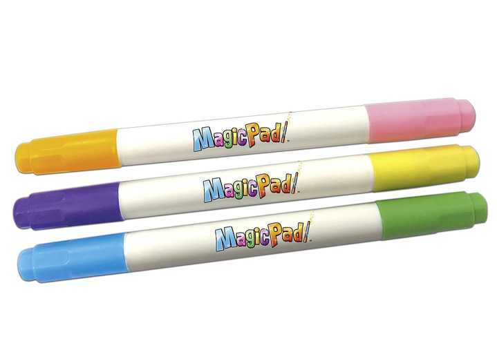 - Magic Pad-pennen in zes geweldige neonkleuren, in Farbe