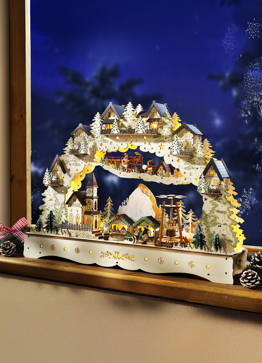 Kerstdecoraties - Kaarsenboog met LED-verlichting, in Farbe NATUR