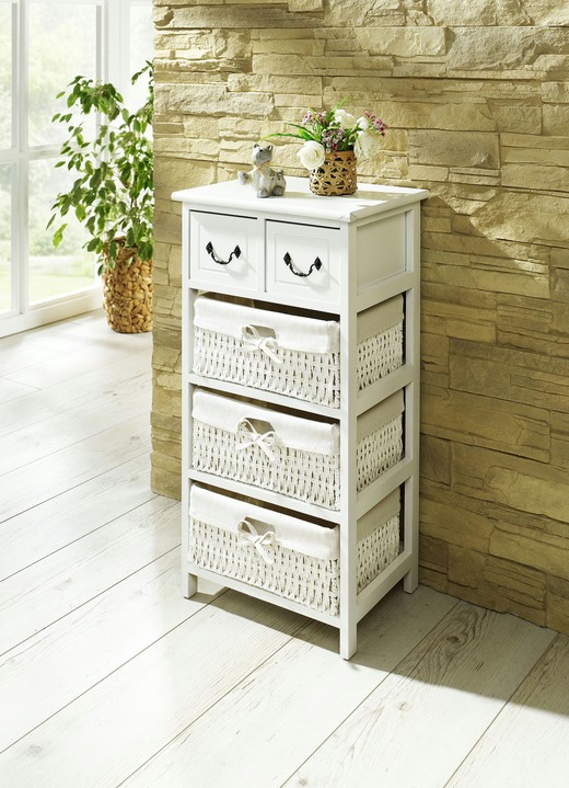 Schappen - Rek met vintage oppervlak, in Farbe WIT Ansicht 1