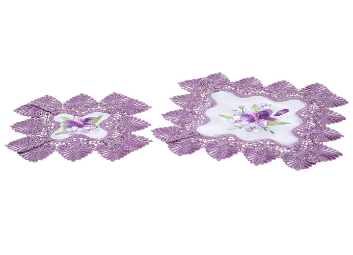 Tafellakens - Subtiel vervaardigde woonaccessoires, in Größe 101 (Kleedje, 35 x 50 cm) bis 404 (Kussensloop, 40 x 40 cm), in Farbe SECT-MEERKLEURIG Ansicht 1