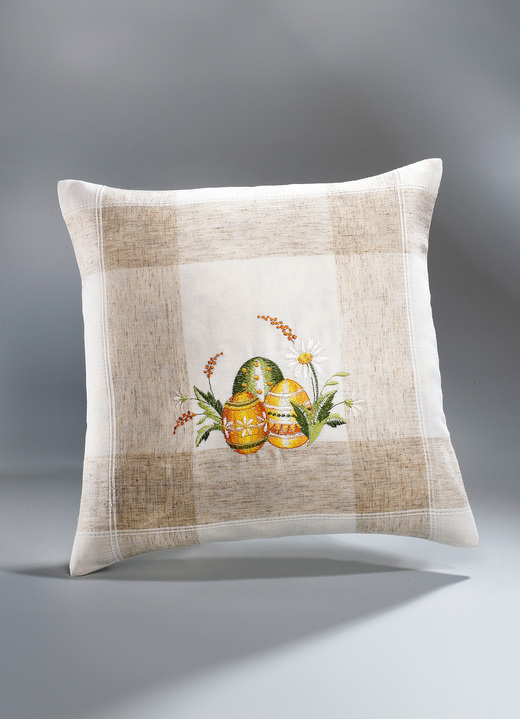 Tafellakens - Charmante accessoires met kleurrijk paaseimotief, in Größe 102 (loper, 40 x 85 cm) bis 404 (Kussensloop, 40 x 40 cm), in Farbe SECT-MEERKLEURIG Ansicht 1