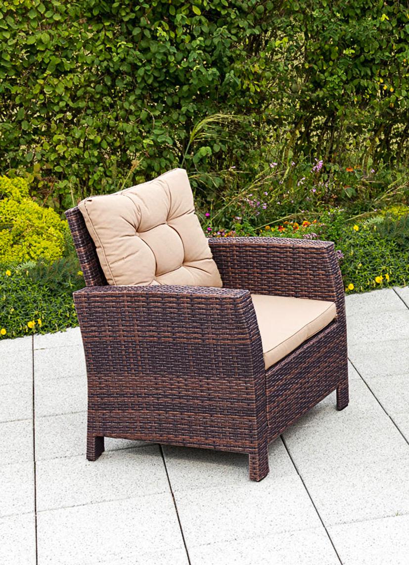 Tuinmeubels - Fauteuil 'Salerno', in Farbe BRUIN Ansicht 1