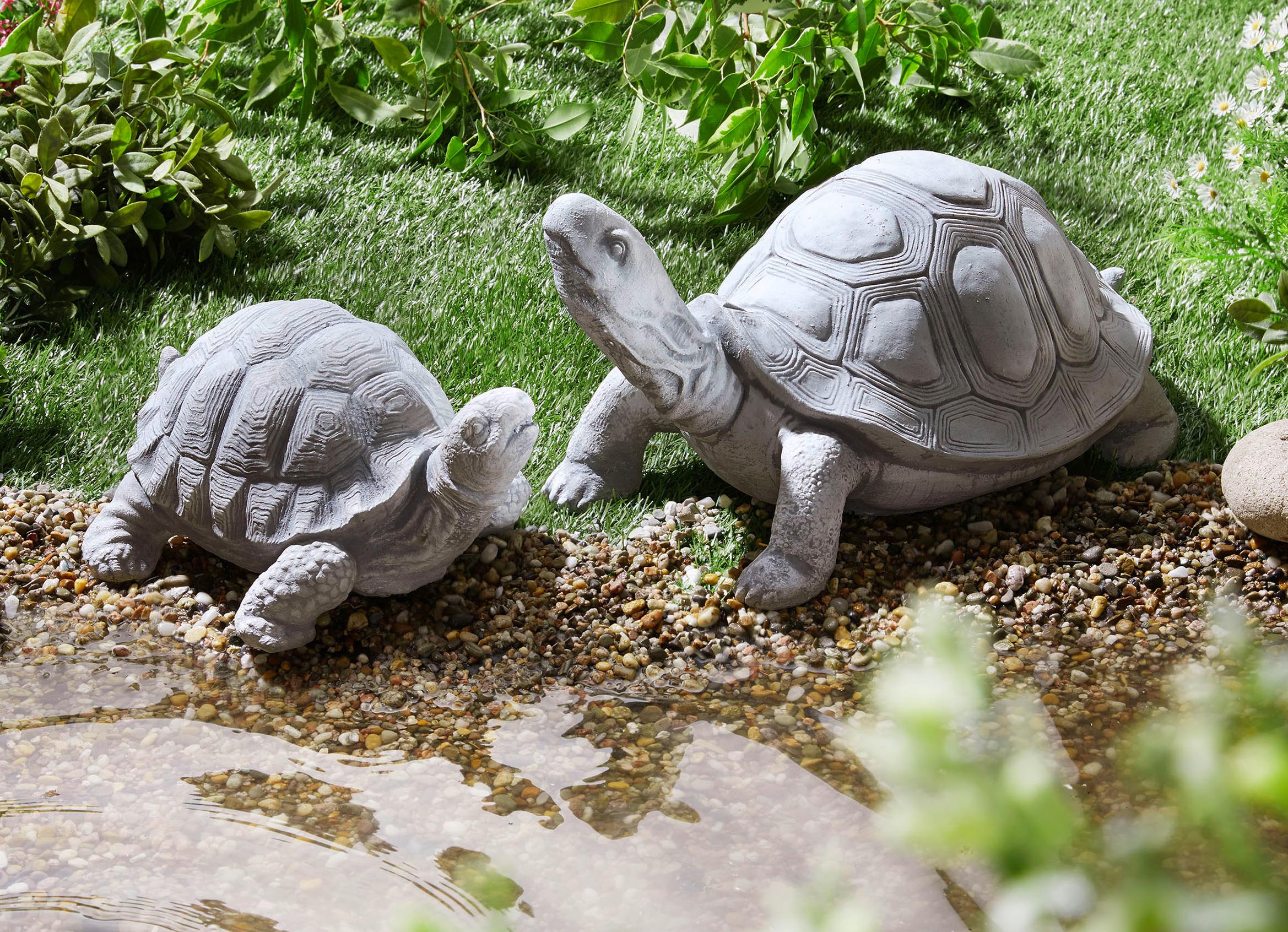 Tuindecoraties - Schildpadden van gietsteen, in Farbe GRIJS, in Ausführung Schildpad klein