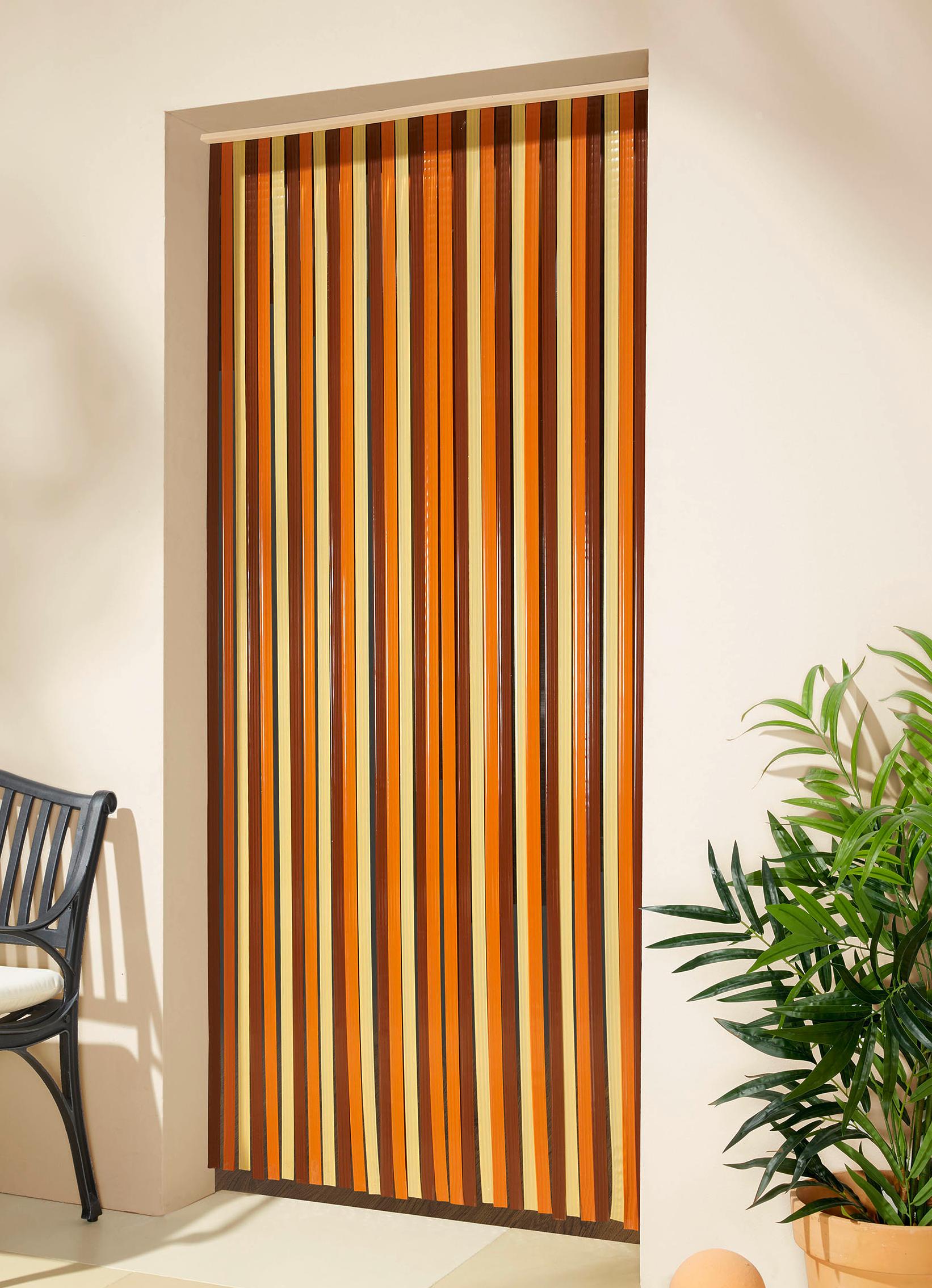 - Strokengordijn met 34 stroken, in Farbe BRUIN-BEIGE