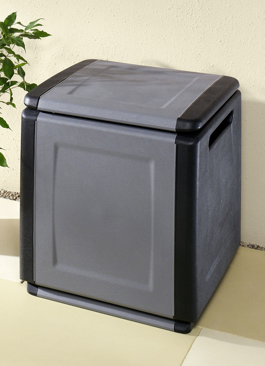 Tuinmeubels - Tuinboxen van stevig polypropyleen, in Farbe GRIJS, in Ausführung klein Ansicht 1