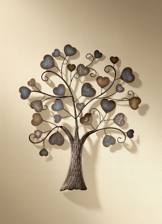 Schilderijen - Wanddecoratie in de vorm van een boom, in Farbe BRUIN-BLAUW-BEIGE
