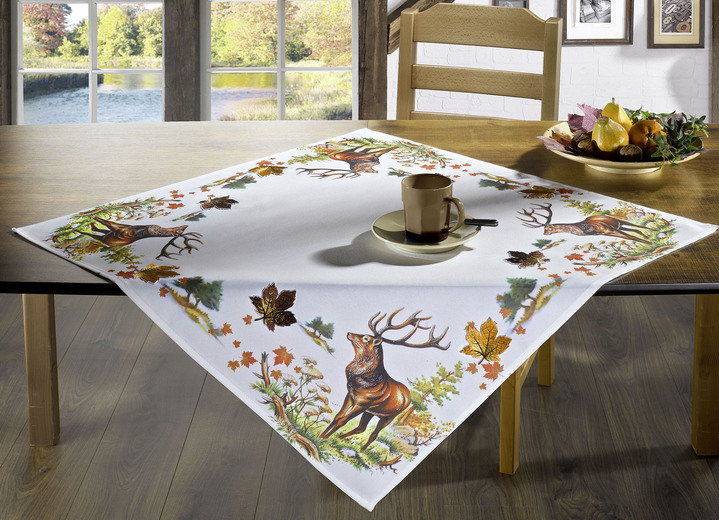 Tafellakens - Betoverende natuurgetrouwe accessoires, in Größe 101 (2 kleedjes, 35 x 50 cm) bis 404 (Kussensloop, 40 x 40 cm), in Farbe WIT Ansicht 1