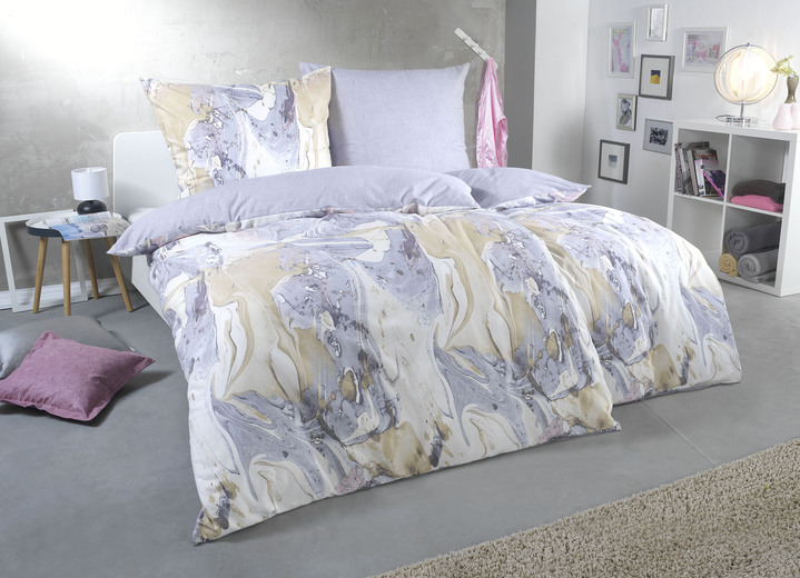 Beddengoed - Schitterend beddengoed van flanel van hoge kwaliteit, in Größe 111 (40 x 80 cm + 135 x 200 cm) bis 115 (80 x 80 cm + 155 x 220 cm), in Farbe KIEZEL Ansicht 1
