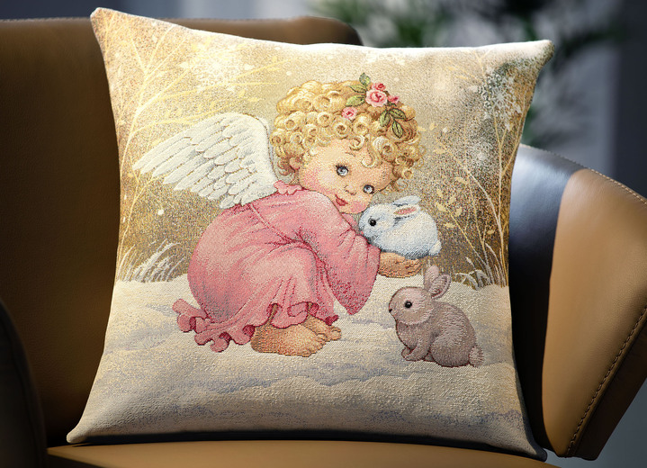 Kerstdecoraties - Kussenhoes engel met ritssluiting, in Farbe MEERKLEURIG