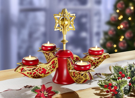 Handgemaakte adventskandelaar uit het Erzgebirge