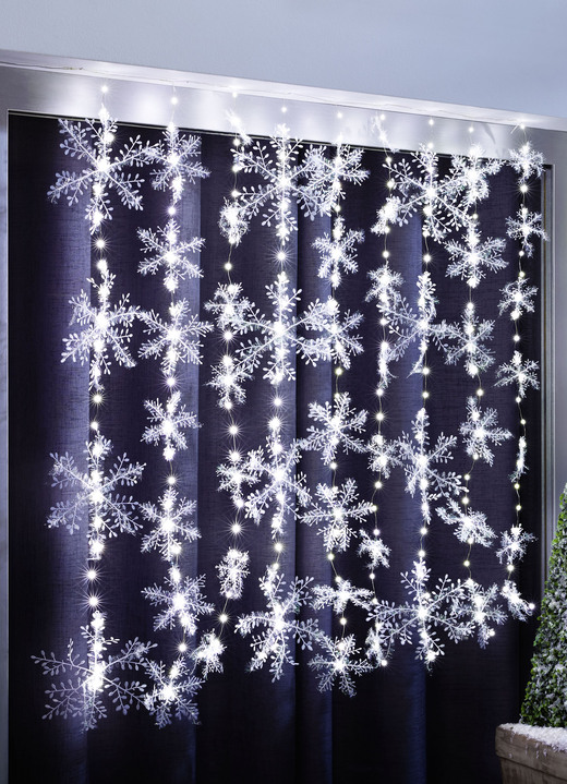 - Sneeuwvlok LED-gordijn, in Farbe WIT