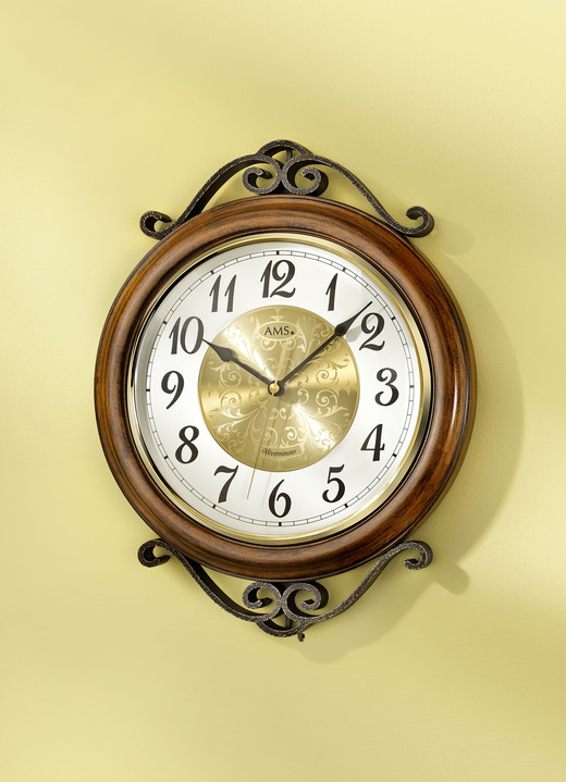 Horloges - Wandklok in nostalgisch design, in Farbe BRUIN