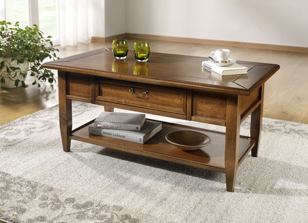 Gedeeltelijk massess salontafel met lade