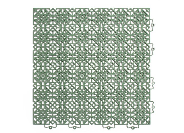 Tuinonderhoud - Weerbestendige terrastegels met kliksysteem, in Größe 154 (1 m² = 7 tegels) bis 344 (besparing voor 5 m² = 35 tegels), in Farbe GROEN Ansicht 1