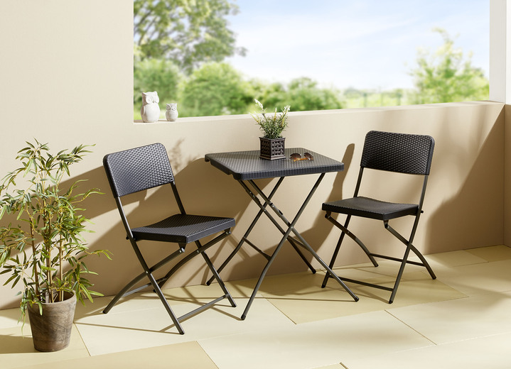 Tuinmeubels - Balkon dat in rotanblik wordt geplaatst, in Farbe ANTRACIET