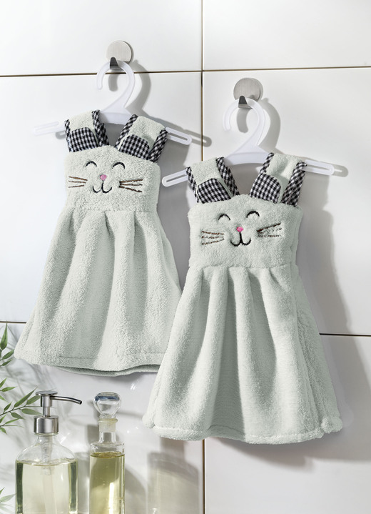 Cadeau-ideeën - Gastenhanddoek op hangers, set van 2, in Farbe MINT Ansicht 1