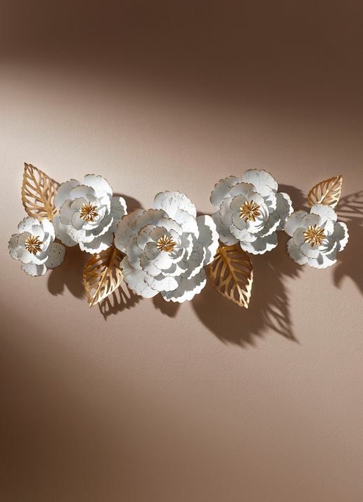 Metalen wanddecoraties - Ijzeren wanddecoratie, in Farbe WIT-GOUD Ansicht 1