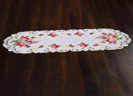 Tafel- en kamerdecoratie met rozenmotieven