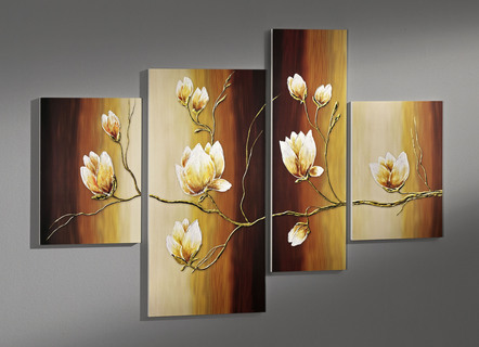 Fotoset, 4 stuks, magnoliatak van Marcin Rumin