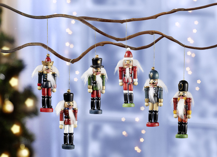 Kerstboomversiering - Houten boomhanger, set van 6, in Farbe MULTICOLOR Ansicht 1