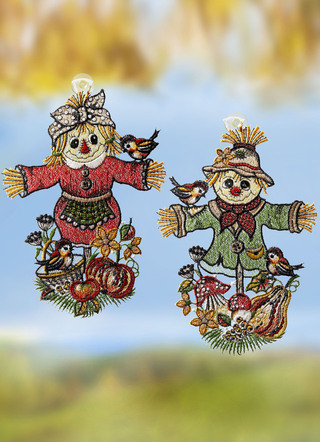 Raamfoto met vogelverschrikkermotief, set van 2