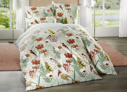 Hoogwaardige bedlinnenset met natuurlijk printmotief