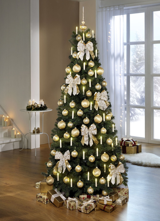 - Kerstboomversieringen van hoge kwaliteit, in Farbe GOUDCRÈME, in Ausführung Set van 4 kerstboomballen Ansicht 1