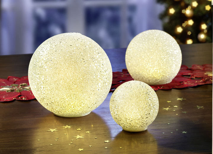 - LED-bal op batterijen, set van 3, in Farbe WIT Ansicht 1